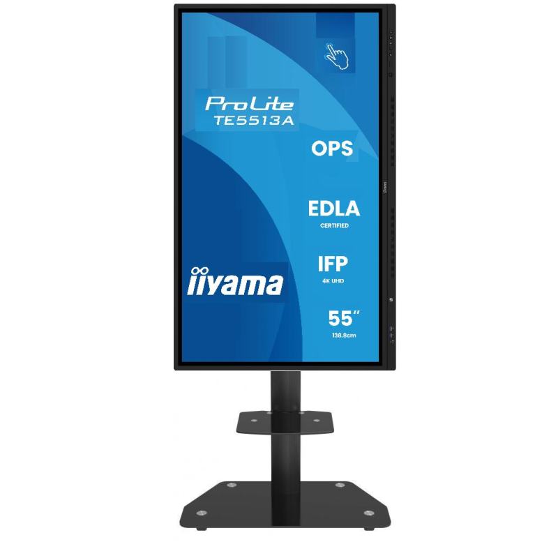 TOTEM TACTILE POUR AFFICHAGE TOUT-EN-UN VERSION TACTILE & INTERACTIVE TE5513A + WINDOWS + SUPPORT